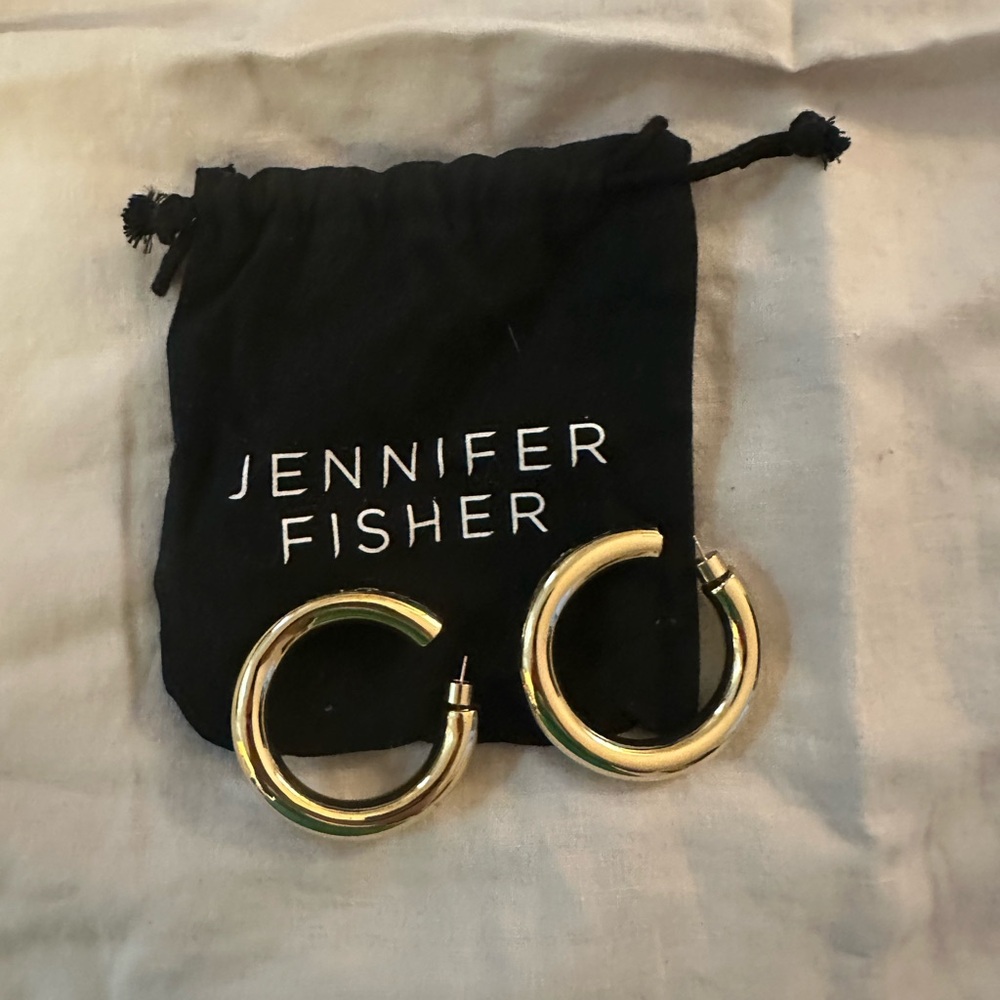 Jennifer Fisher Gold Plated Hoop Earrings